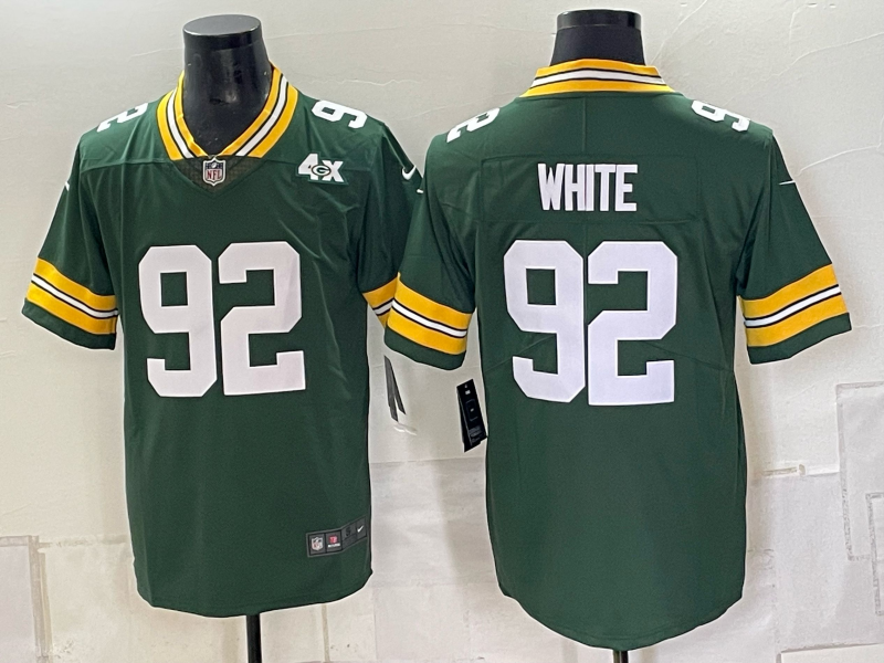 Men Green Bay Packers #92 White green 2026 Nike NFL Jersey 100402